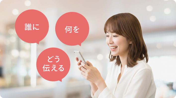 誰に何をどう伝えるのか